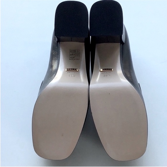 Gucci Houdan Black Leather Gold Horsebit Platform Slip On Loafers S 39 1/2 - Picture 10 of 12